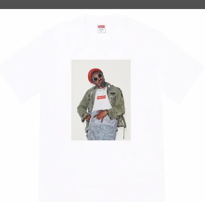 sleeved and Black M T-shirt Short Andr 22FW é Benjamin Photo S White é XL L Person Tee Andr 0707